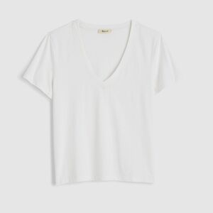 Madewell Perfect V Neck Tee in Allday Jersey